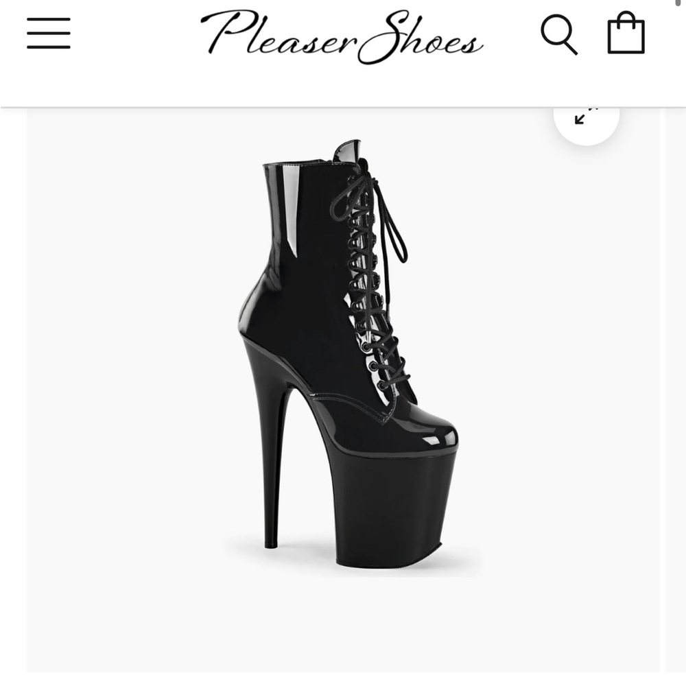 Flamingo-1020 Black Pleather Pleaser Boots